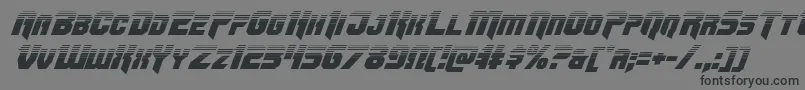 Omegaforcetwoital11 Font – Black Fonts on Gray Background