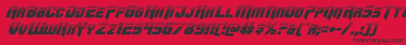 フォントOmegaforcetwoital11 – 赤い背景に黒い文字