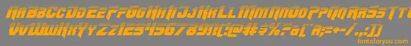 Omegaforcetwoital11 Font – Orange Fonts on Gray Background