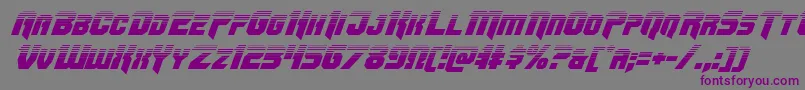 Omegaforcetwoital11 Font – Purple Fonts on Gray Background