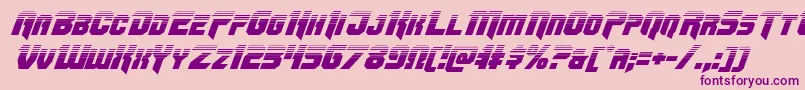 Omegaforcetwoital11-fontti – violetit fontit vaaleanpunaisella taustalla