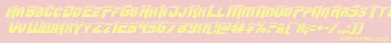 Omegaforcetwoital11 Font – Yellow Fonts on Pink Background