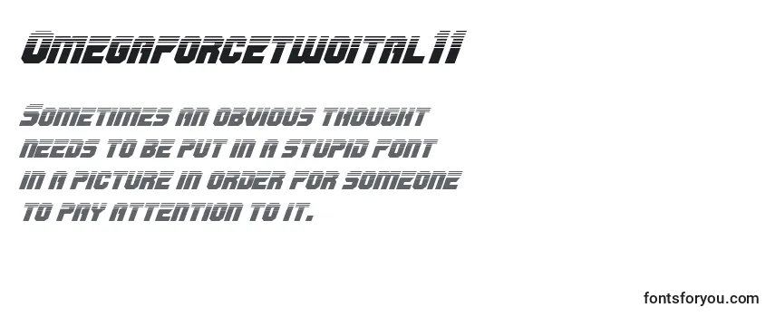 Шрифт Omegaforcetwoital11