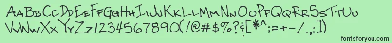 Lehn062 Font – Black Fonts on Green Background