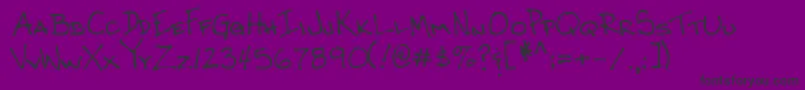 Fonte Lehn062 – fontes pretas em um fundo violeta