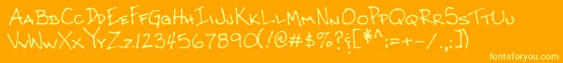 Czcionka Lehn062 – żółte czcionki na pomarańczowym tle