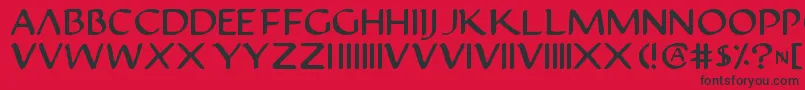 Justinian2 Font – Black Fonts on Red Background