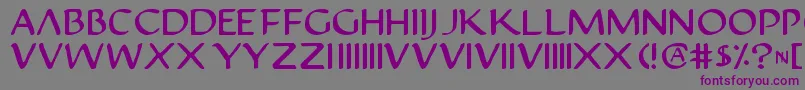 Justinian2 Font – Purple Fonts on Gray Background