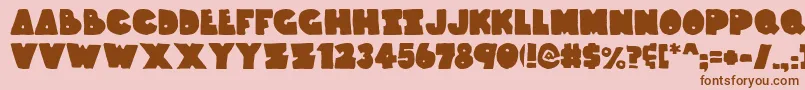 ThunderThighs Font – Brown Fonts on Pink Background