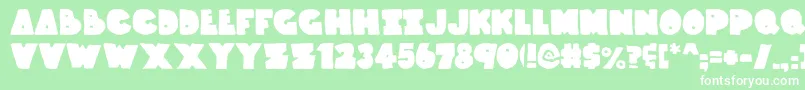 ThunderThighs Font – White Fonts on Green Background