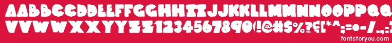 ThunderThighs Font – White Fonts on Red Background