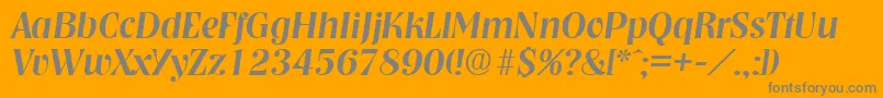 NashvilleMediumita Font – Gray Fonts on Orange Background