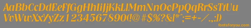 NashvilleMediumita Font – Orange Fonts on Gray Background