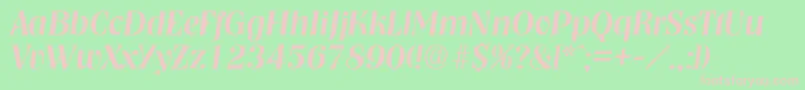 NashvilleMediumita Font – Pink Fonts on Green Background