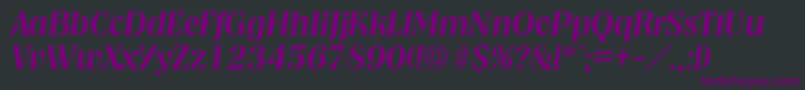 NashvilleMediumita Font – Purple Fonts on Black Background