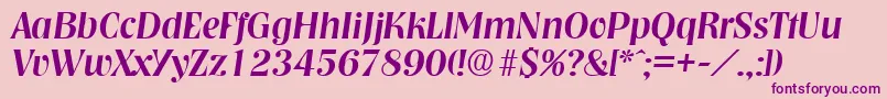 NashvilleMediumita Font – Purple Fonts on Pink Background