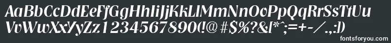 NashvilleMediumita Font – White Fonts on Black Background