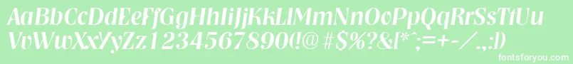 NashvilleMediumita Font – White Fonts on Green Background