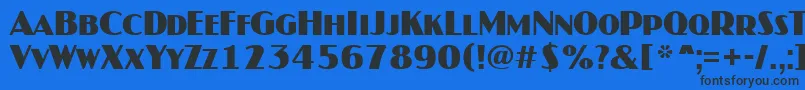 AJaspercapsBold Font – Black Fonts on Blue Background