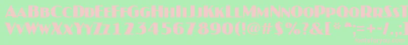 AJaspercapsBold Font – Pink Fonts on Green Background