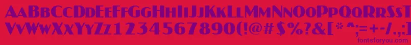 AJaspercapsBold Font – Purple Fonts on Red Background