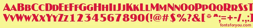 AJaspercapsBold Font – Red Fonts on Yellow Background