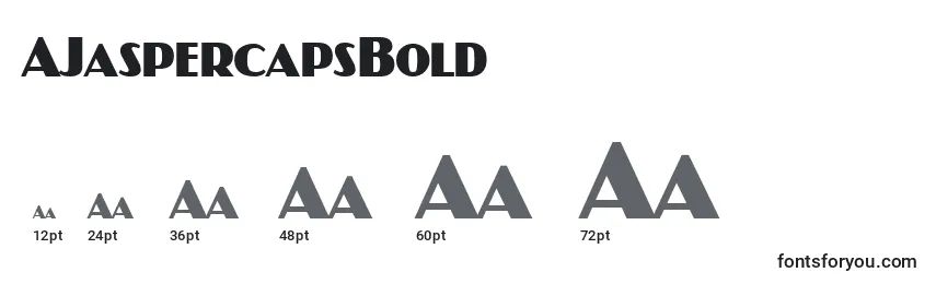 Размеры шрифта AJaspercapsBold