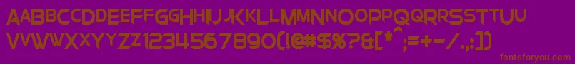 ChromiaSupercapCondensedBold Font – Brown Fonts on Purple Background