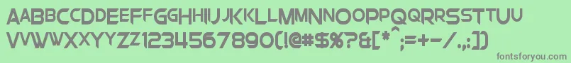 ChromiaSupercapCondensedBold Font – Gray Fonts on Green Background