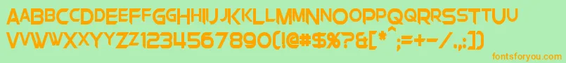 ChromiaSupercapCondensedBold Font – Orange Fonts on Green Background