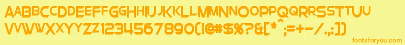 ChromiaSupercapCondensedBold Font – Orange Fonts on Yellow Background