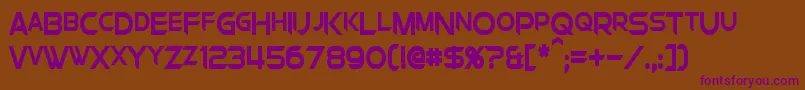 ChromiaSupercapCondensedBold Font – Purple Fonts on Brown Background