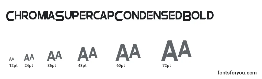 ChromiaSupercapCondensedBold Font Sizes