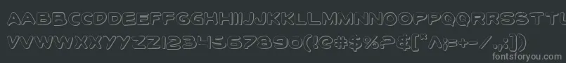 Шрифт Toontis – серые шрифты на чёрном фоне