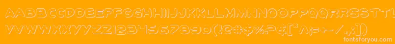 Toontis Font – Pink Fonts on Orange Background