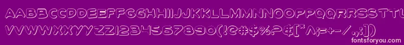 Fonte Toontis – fontes rosa em um fundo violeta