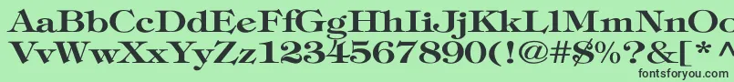 TiffanyBoldWd-Schriftart – Schwarze Schriften auf grünem Hintergrund