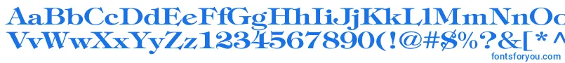 Police TiffanyBoldWd – polices bleues sur fond blanc