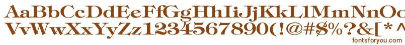 TiffanyBoldWd-fontti – ruskeat fontit valkoisella taustalla