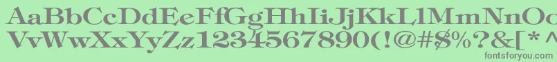 TiffanyBoldWd Font – Gray Fonts on Green Background