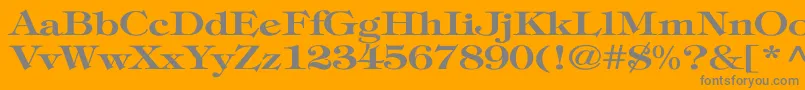 TiffanyBoldWd Font – Gray Fonts on Orange Background