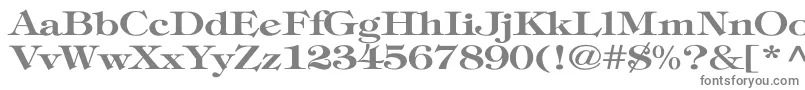 TiffanyBoldWd Font – Gray Fonts on White Background