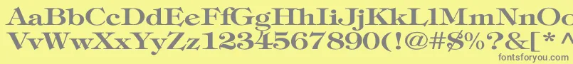 TiffanyBoldWd Font – Gray Fonts on Yellow Background