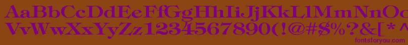 TiffanyBoldWd Font – Purple Fonts on Brown Background