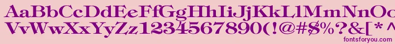 フォントTiffanyBoldWd – ピンクの背景に紫のフォント