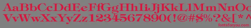 TiffanyBoldWd Font – Red Fonts on Gray Background