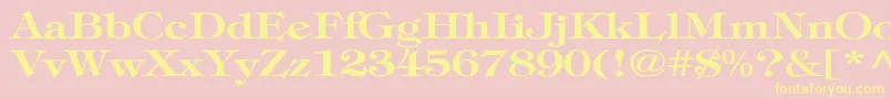 TiffanyBoldWd Font – Yellow Fonts on Pink Background