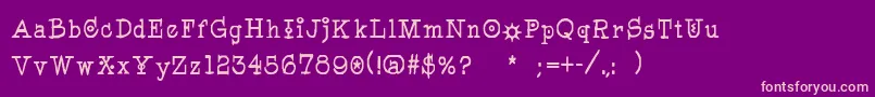 Pegyptienne Font – Pink Fonts on Purple Background
