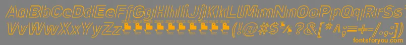 LaPejinaFontItalicPersonalUse Font – Orange Fonts on Gray Background