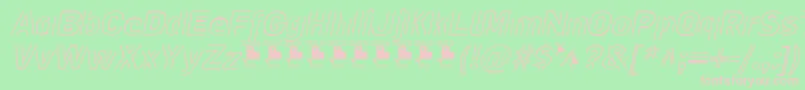LaPejinaFontItalicPersonalUse Font – Pink Fonts on Green Background